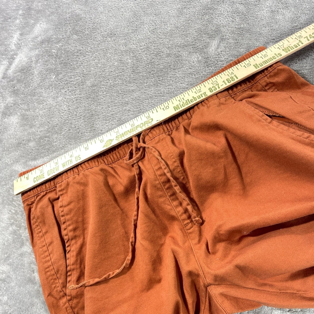 Gap Linen Blend Pants Womens Medium Orange Drawstring Elastic Waist Relaxed - Picture 6 of 11